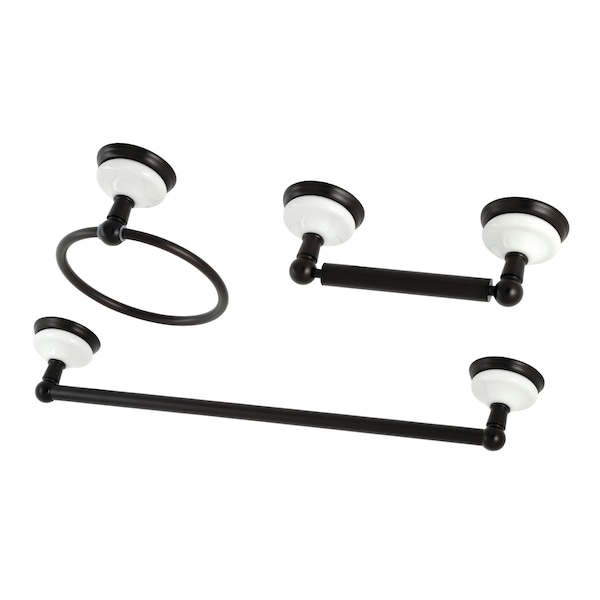 Victorian 3-Piece Bathroom Hardware, Oil Rubbed Bronze